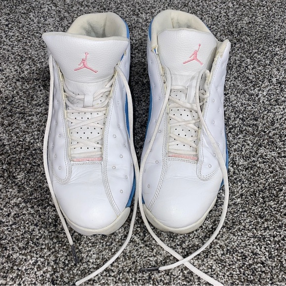 Authentic Limited Edition white with baby blue Jordan 13’s - RARE color! - Picture 2 of 11